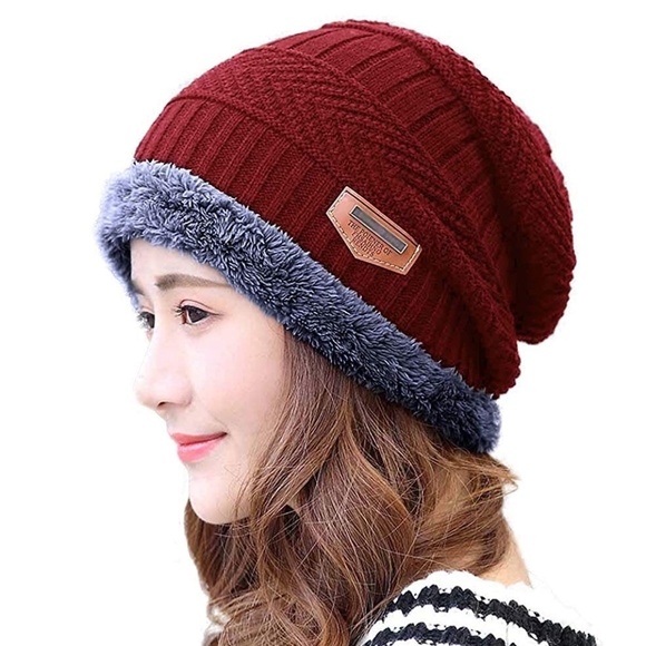 Accessories - Winter Knitting Skull Cap Wool Slouchy Beanie Hat